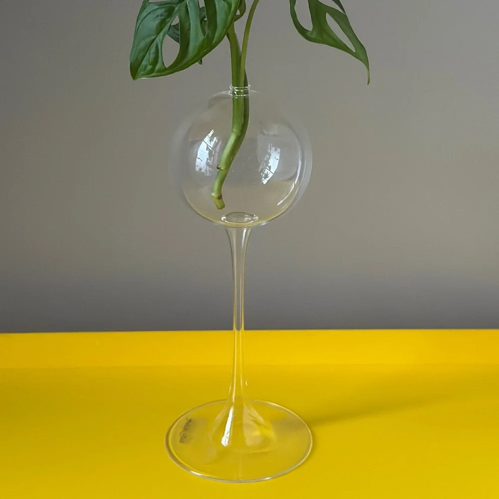 Firelight Glass Hurricane Oil Candle Stick Glass Bud Vase Plant Propagation 8” - Picture 1 of 9